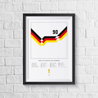Germany 1990 World Cup Squad Print - Man of The Match Football