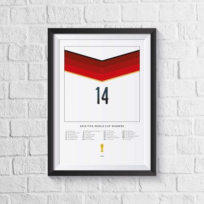Germany 2014 World Cup Squad Print - Man of The Match Football