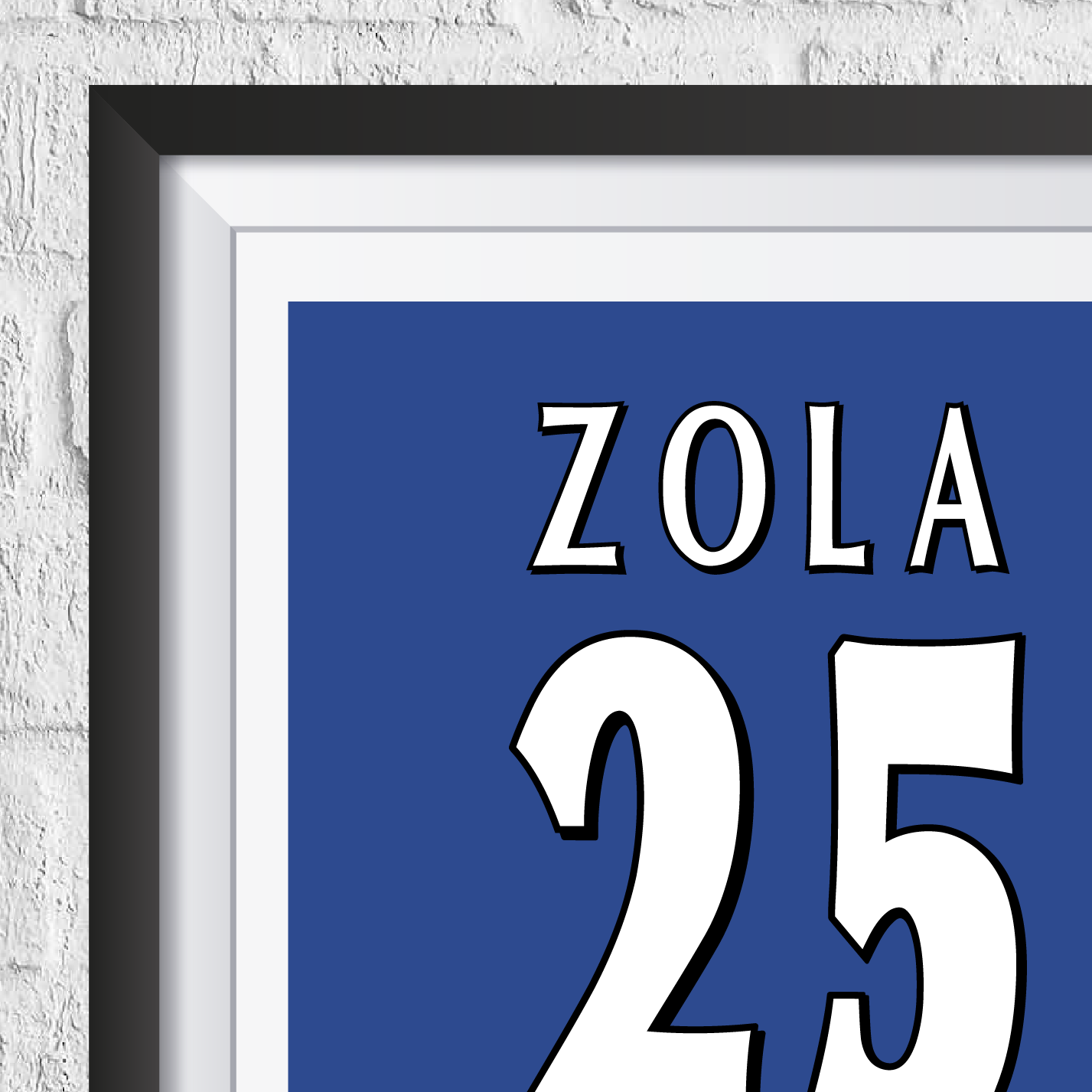 Gianfranco Zola Chelsea Legend Stats Print - Man of The Match Football