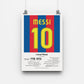 Lionel Messi FC Barcelona Legend Stats Print - Man of The Match Football