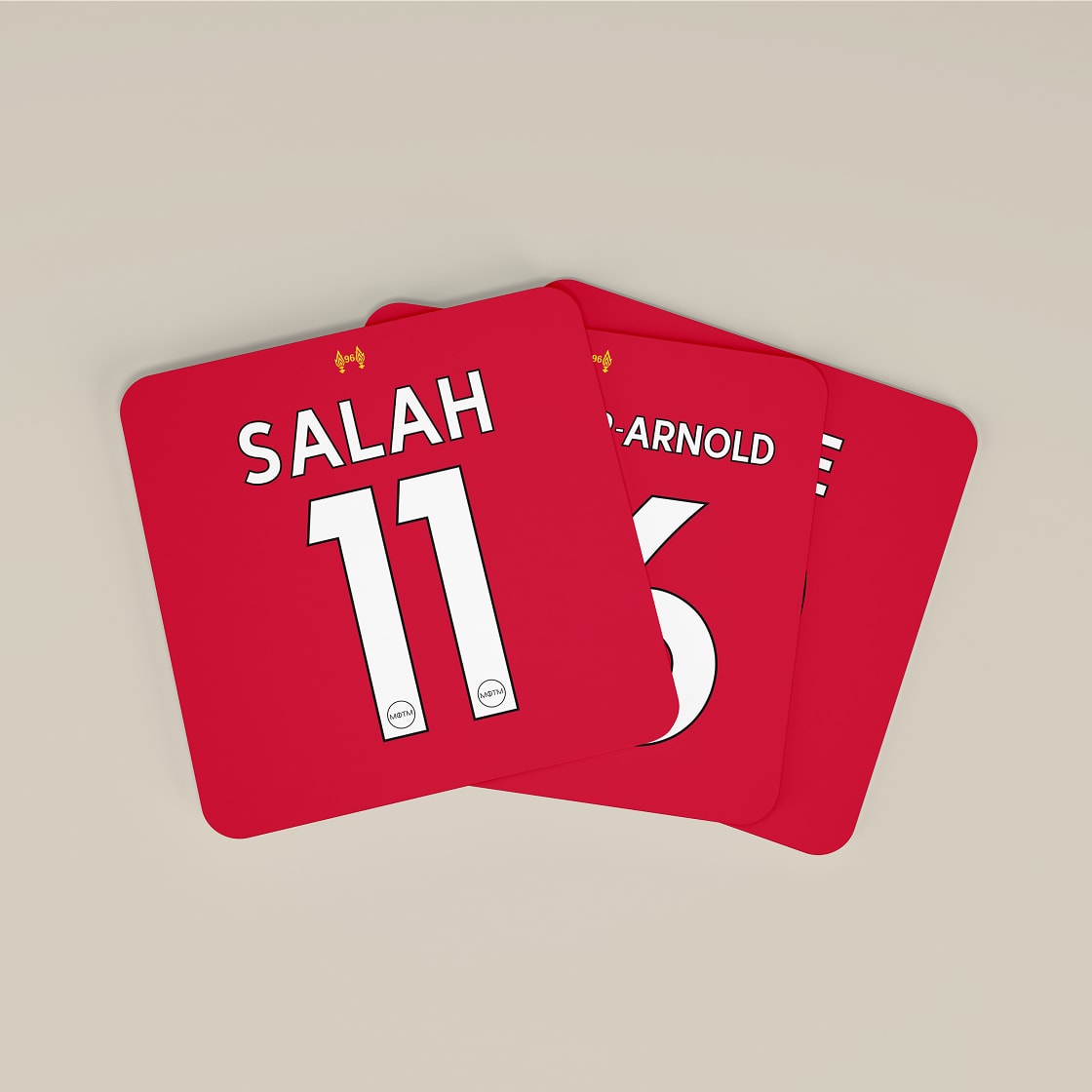 Liverpool 2020 Premier League Champions Football Coasters - Set of 4 - Man of The Match Football