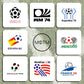 Retro Football World Cup Coasters - Set of 8 - Man of The Match Football