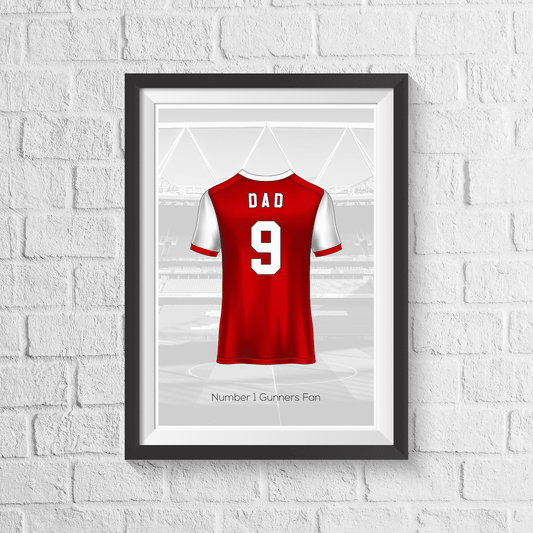 Personalised Gooners Fan Shirt Print
