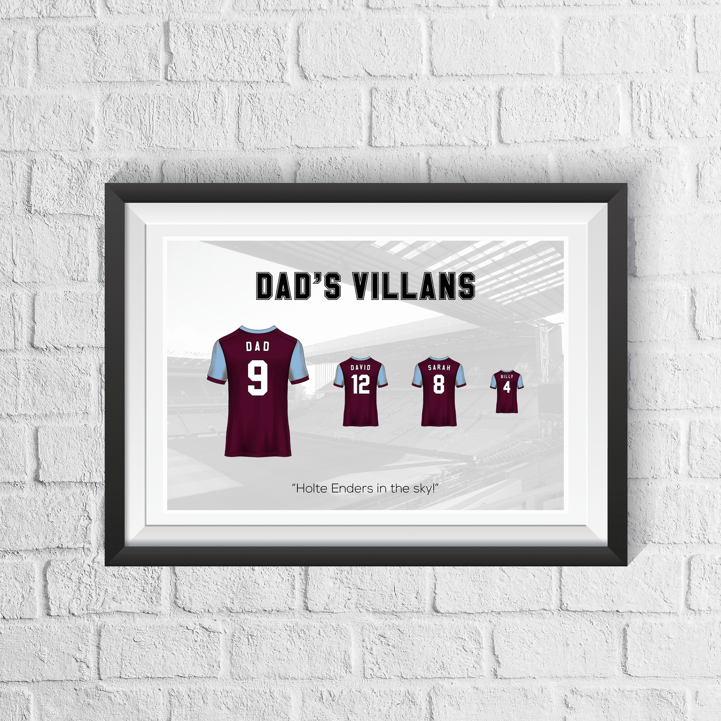 Personalised Aston Villa Family Print