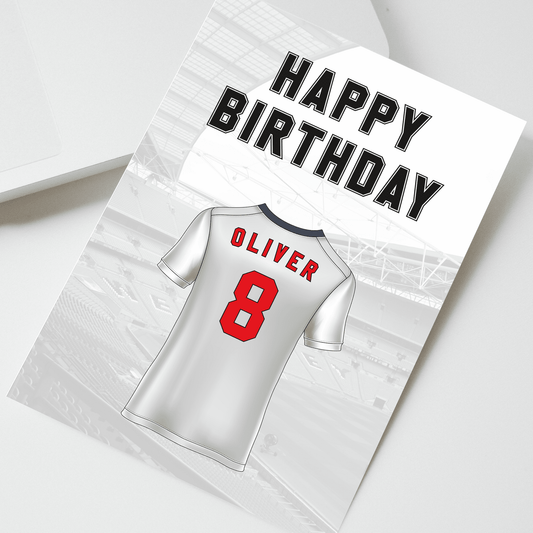 Personalised England Birthday Card