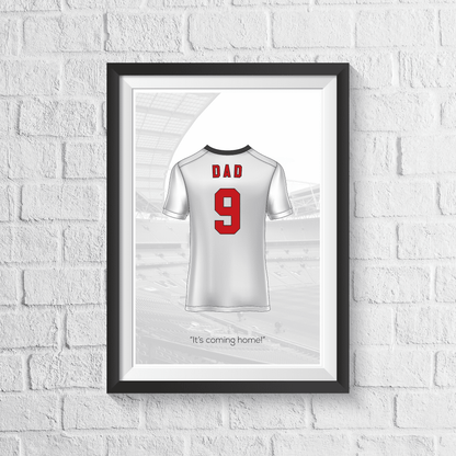 Personalised England Fan Shirt Print