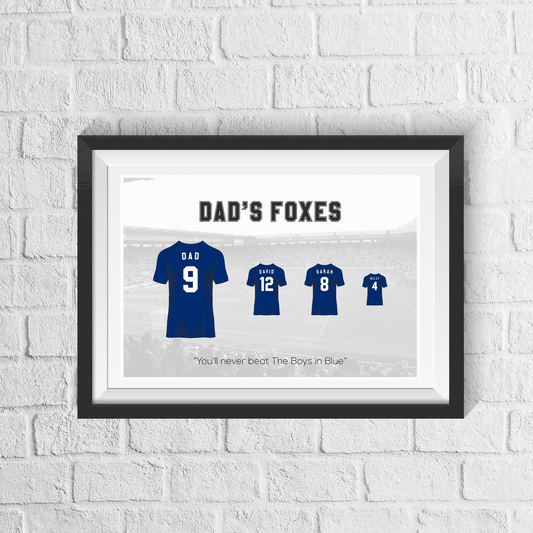 Personalised Leicester City Family Print