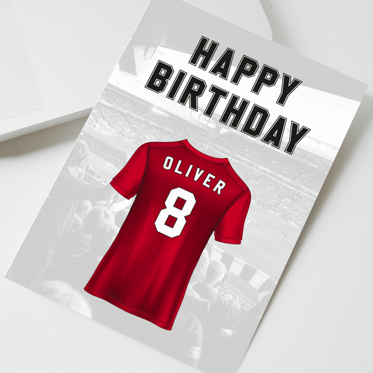Personalised Liverpool Birthday Card