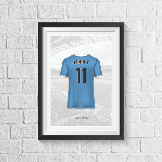 Personalised Manchester City Fan Shirt Print