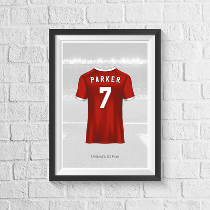 Personalised Manchester United Fan Shirt Print
