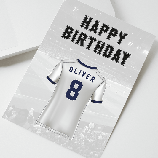 Personalised North London Whites Birthday Card