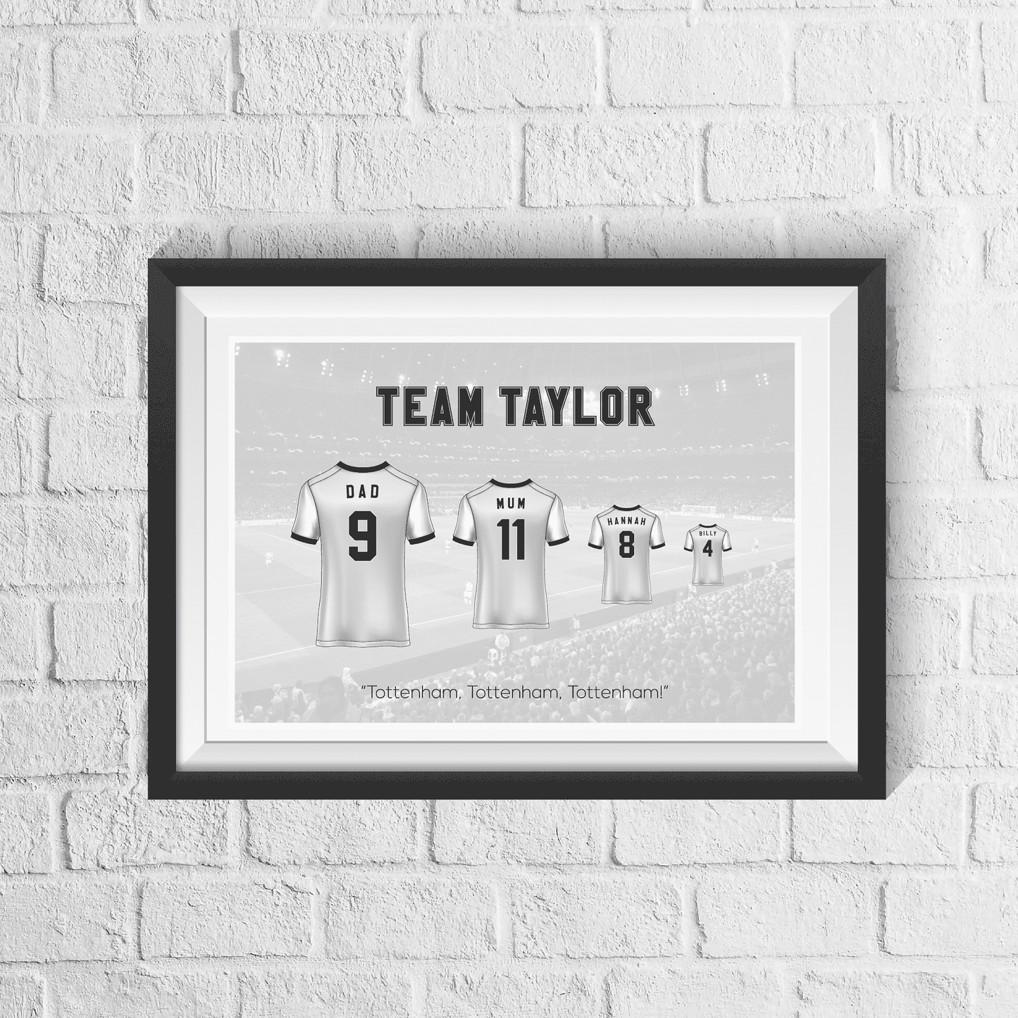 Personalised Tottenham Hotspur Family Print