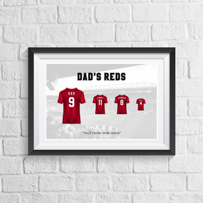 Personalised Liverpool Family Print - Man of The Match Football