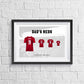 Personalised Family Football Print - Man of The Match Football