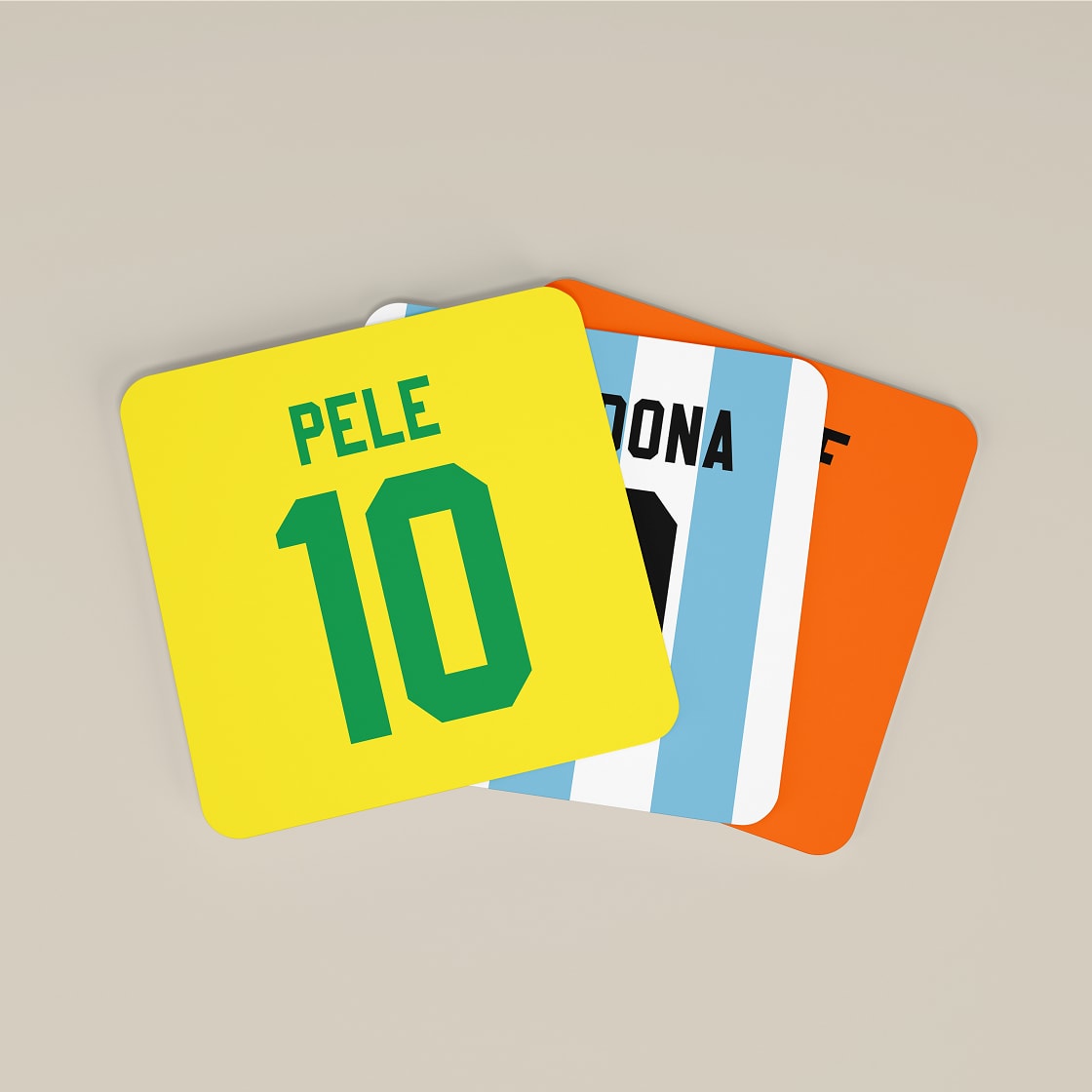 Retro Football International Legends Coasters - Set of 8 - Man of The Match Football