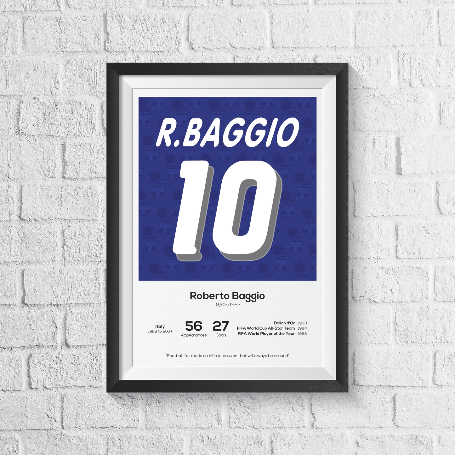 Roberto Baggio Italia Leyenda Estadísticas Imprimir