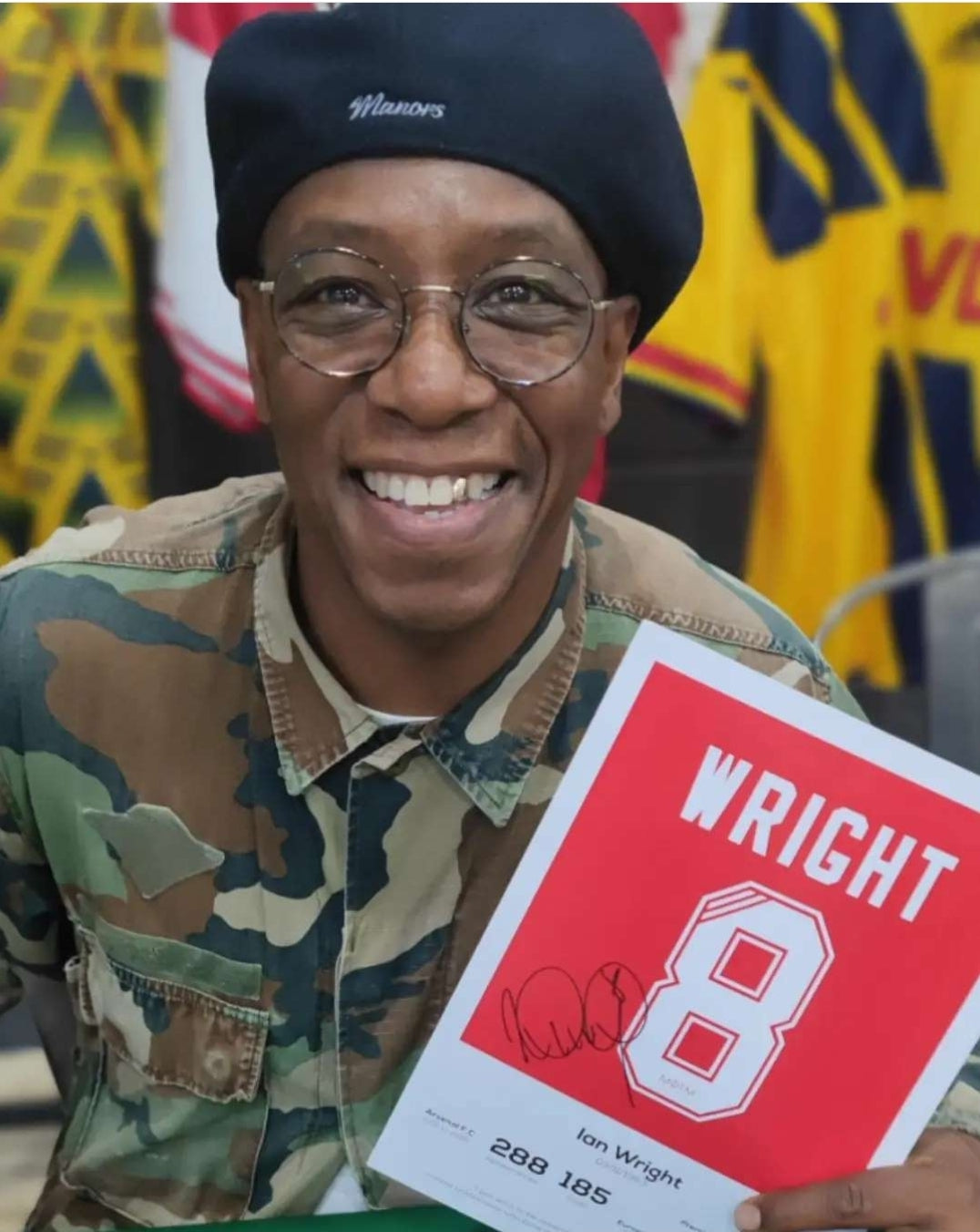 Ian Wright Arsenal Legend Stats Print - Man of The Match Football