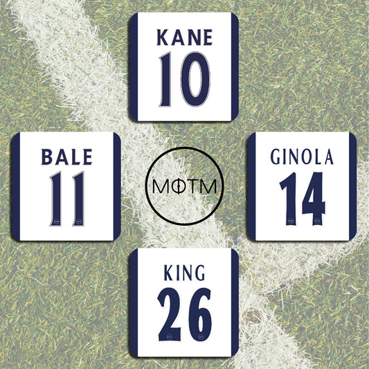 Tottenham Hotspur Premier League Legends Football Coasters - Set of 4 - Man of The Match Football