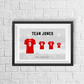 Personalised Wales Family Print - Man of The Match Football