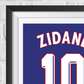 Zinedine Zidane France Legend Stats Print