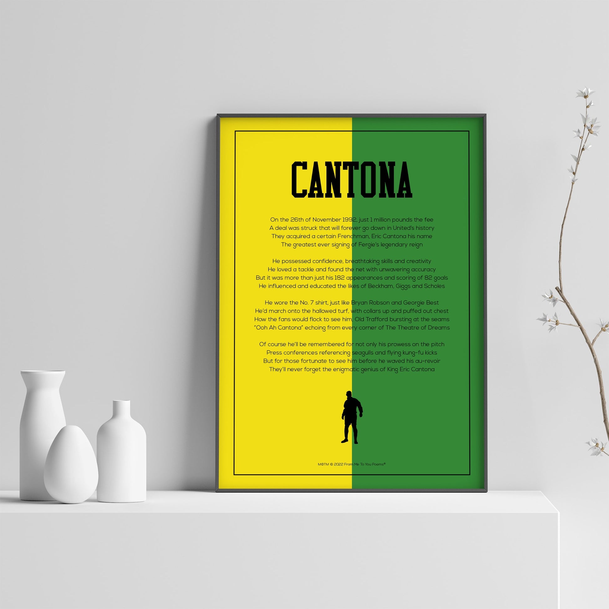 Eric Cantona Manchester United Poem Print - Man of The Match Football