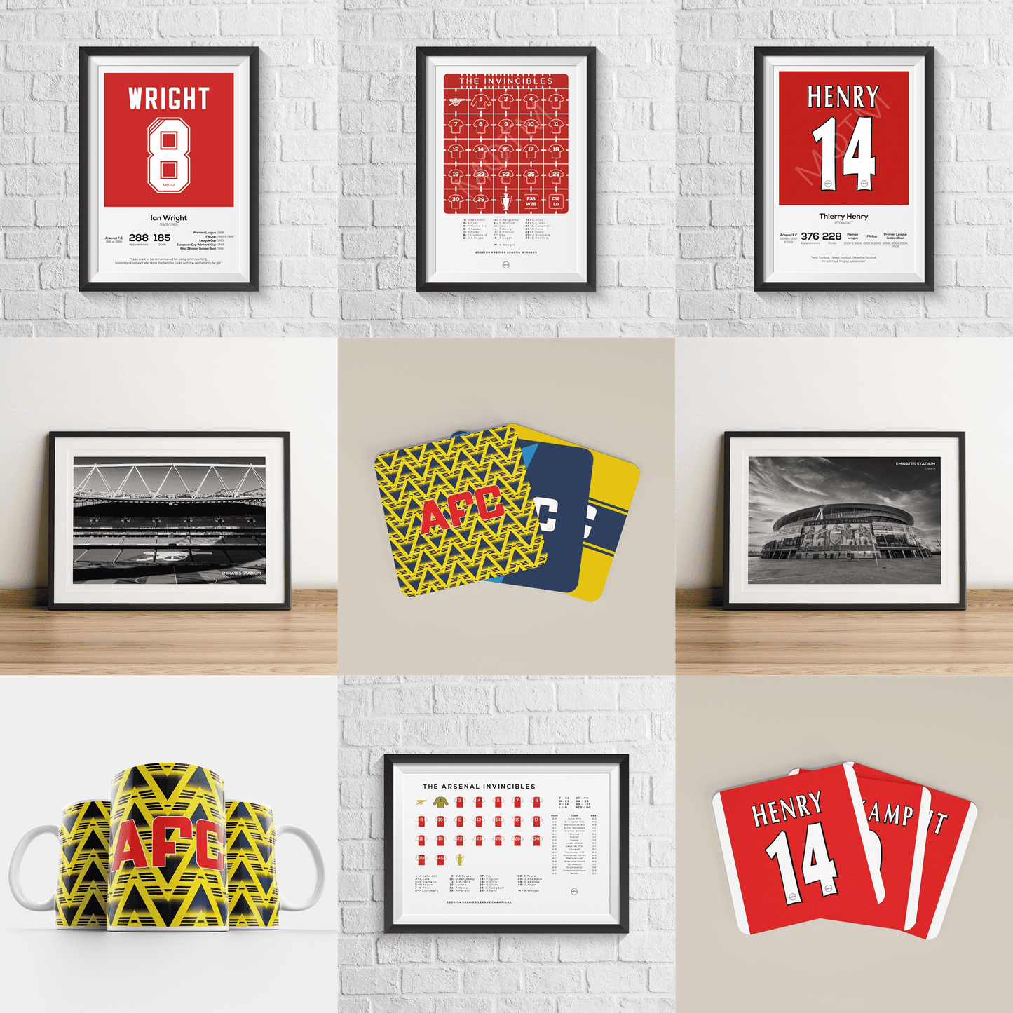 Ian Wright Arsenal Legend Stats Print - Man of The Match Football