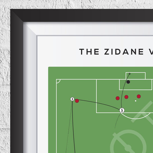 Zinedine Zidane Volley Print - 2002 Champions League Final - Man of The Match Football