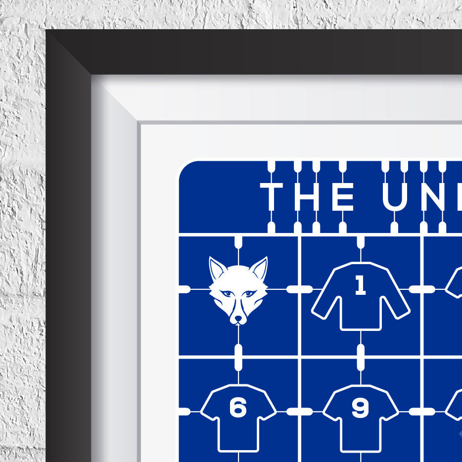 Leicester City 'The Underdogs' 2015/2016 Print - Man of The Match Football