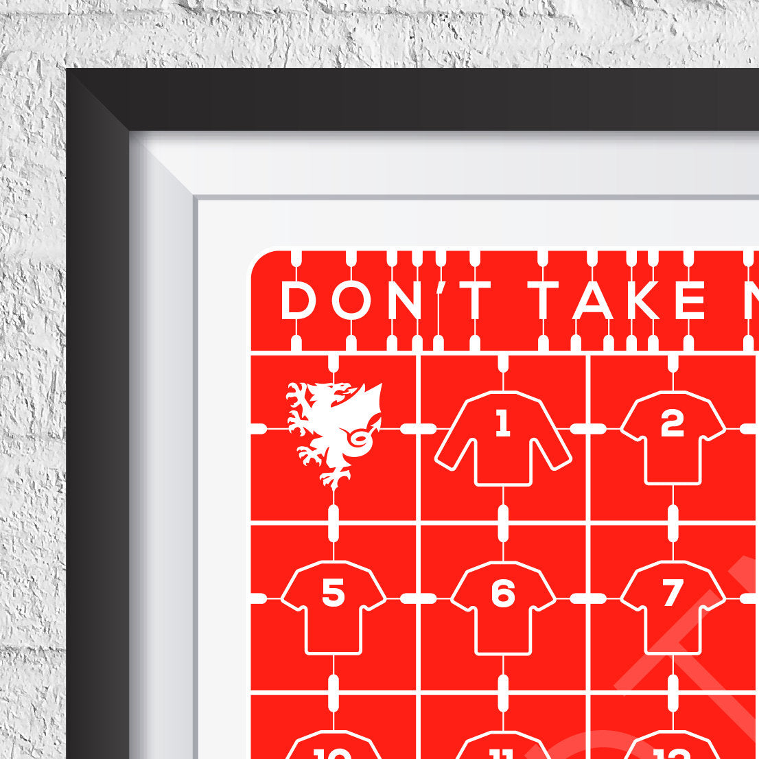 Wales Euro 2016 'Don't Take Me Home' Squad Print - Man of The Match Football