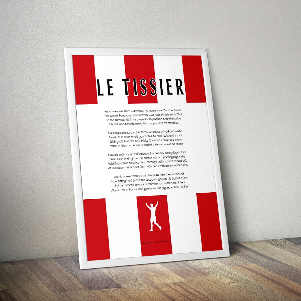 Matt Le Tissier Southampton Poem Print - Man of The Match Football