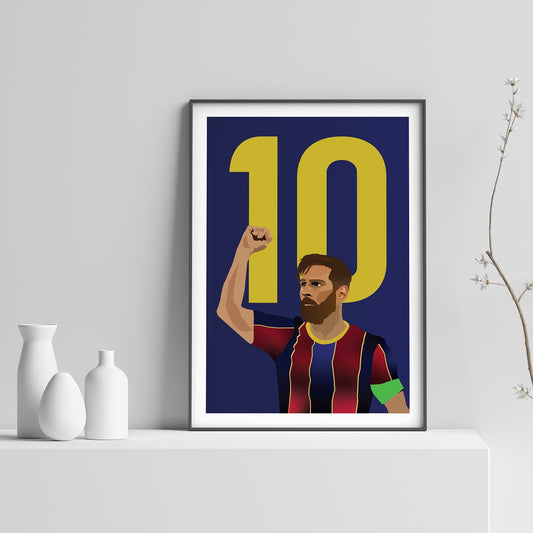 Lionel Messi FC Barcelona Poster - Man of The Match Football