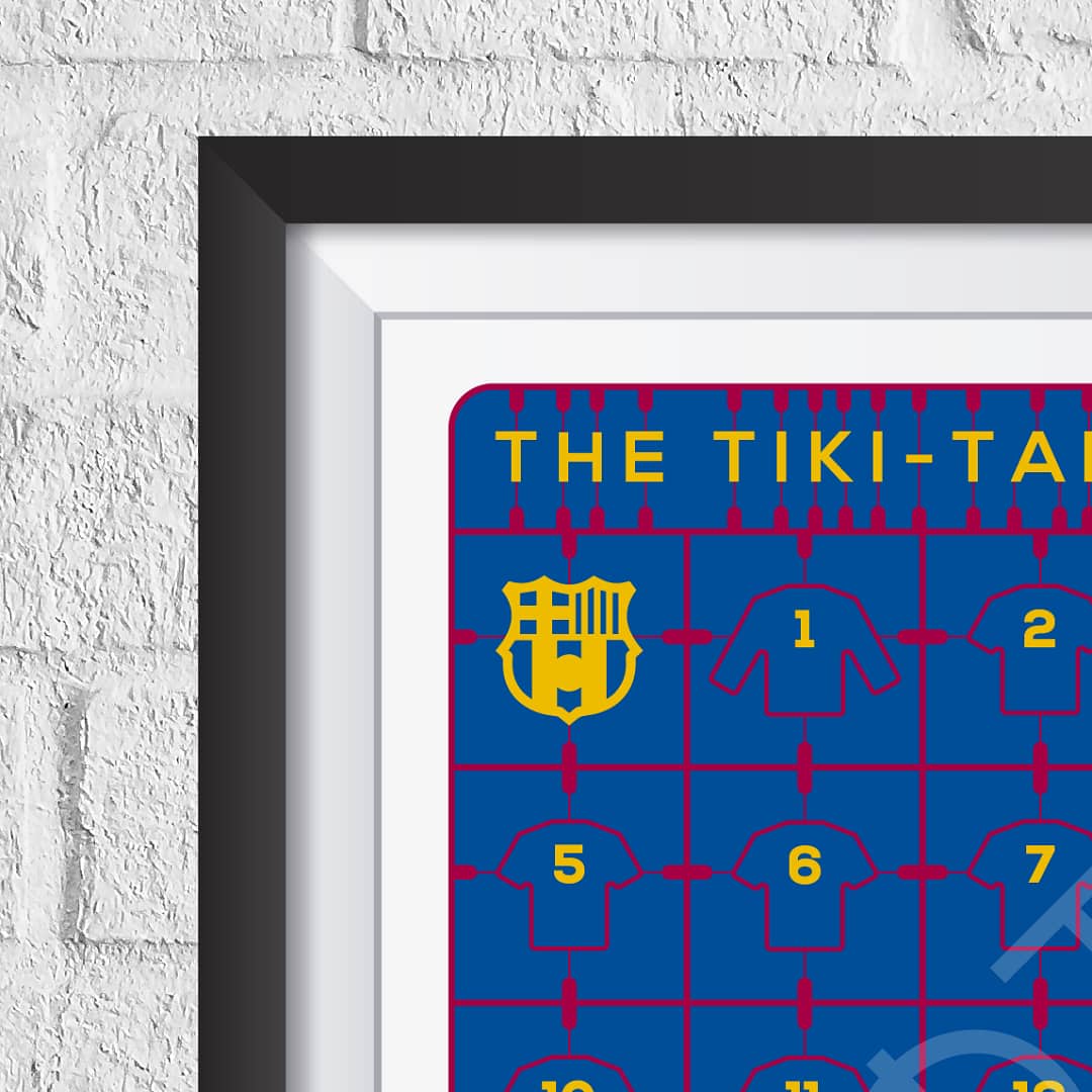 FC Barcelona 'Tiki-Taka Treble' 2008/2009 Print - Man of The Match Football